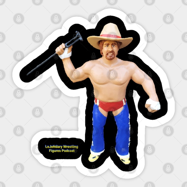 LeJeNdary Wrestling Figures Podcast Blue Chaps Sticker by LeJeNdary Wrestling Figures